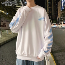 潮牌卫衣男春季新品港风宽松大码男士圆领